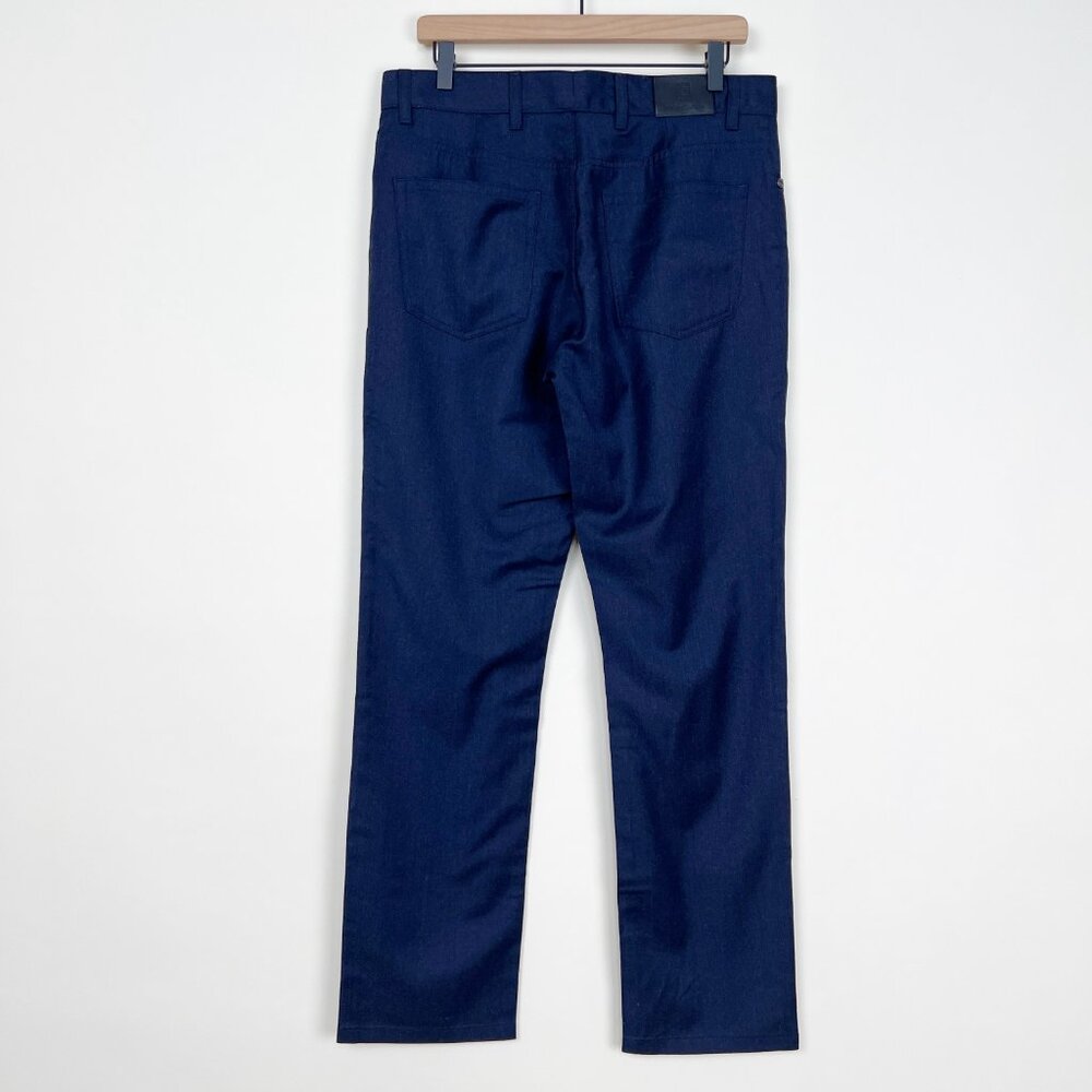 Ermenegildo Zegna 100% Wool Trousers Straight Leg Pants Designer Preppy Luxury - Picture 9 of 16